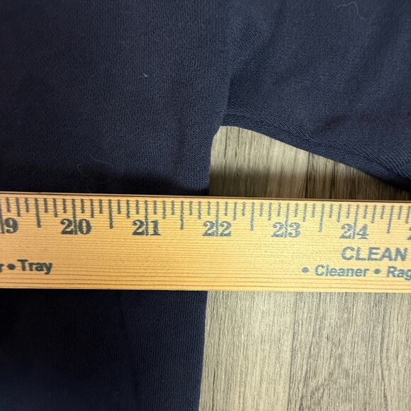 Nautica Men’s 1/4 Zip Pullover Navy Large Striped Collar Cuffs Cotton Blend - Picture 7 of 7